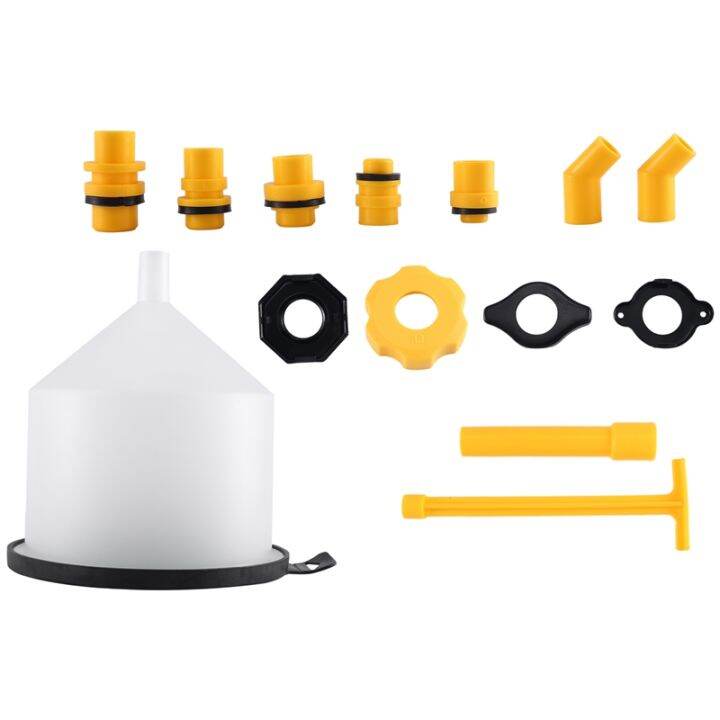 15PCS/Set Car Radiator Coolant Filling Funnel Kit Spill Proof Cooling