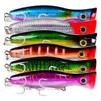 New 3 7 Popper Fishing lures 130mm 43g Big Game Hard Plastic Poppers Trolling Lures Jt Gt Bait