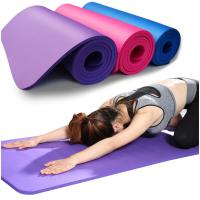 ☂ 10mm Yoga Mats Fitness Yoga Exercise Mat Pads Anti-Slip Gymnastics Mattress Sports Blanket Natural NBR Gym Equipment X398D