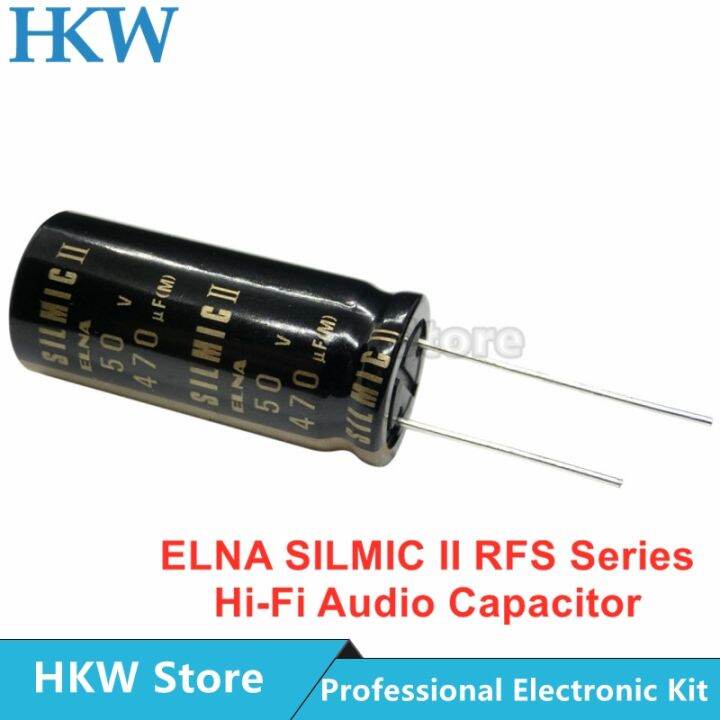 elna-silmic-ii-rfs-series-hifi-audio-capacitor-6-3v-10v-16v-25v-50v-63v-100v-10uf-22uf-47uf-100uf-220uf-470uf-1000uf-original