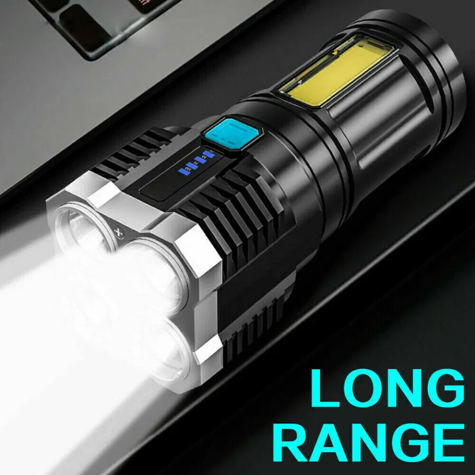 1500000LM LED Flashlight-Super Bright Torch-USB Rechargeable Lamp