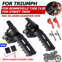 สำหรับ TRIUMPH Boneville T100 T120 T 120 100คู่บนท้องถนนที่วางเท้าที่พักเท้าของประดับจักรยานยนต์ด้านหน้าที่วางเท้า