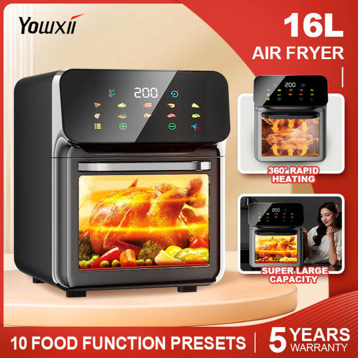 Yowxii Smart LCD Air Fryer 16L Large Capacity Touchscreen Oven