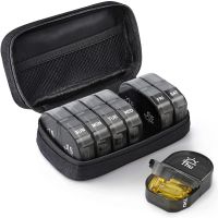 【LZ】cxkfja Weekly Pill Organizer Case 2 Times A Day Portable Travel Pill Box 7 Days Large Compartments for Vitamins Medicine Eating At Time