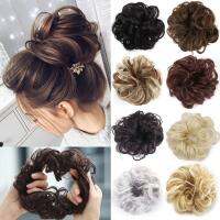 [Edmundh] เส้นใยสังเคราะห์ Curly Chignon ผมปลอม Extension Bun วิกผมสำหรับผู้หญิง