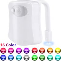 16Colors Smart PIR Motion Sensor Toilet Seat Night Light Waterproof Backlight For Toilet Bowl LED Luminaria Lamp WC Toilet Light