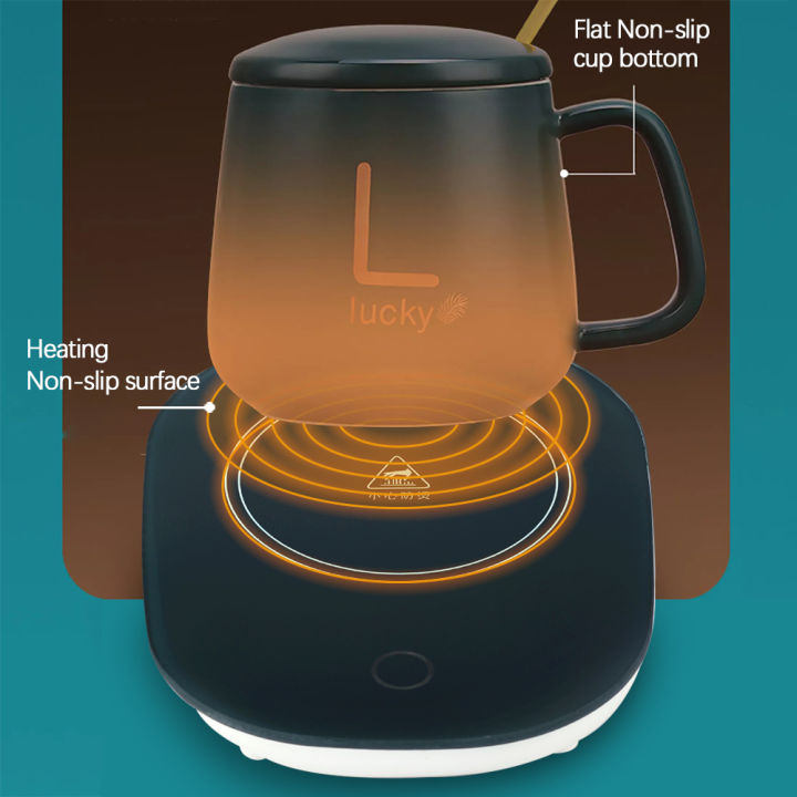 vastar-ชุดถ้วยแก้วเซรามิกไฟฟ้า55-ชุดกล่องของขวัญพร้อมแผ่นรองอุ่นน้ำชุดเครื่องดื่มกาแฟแผ่น-usb