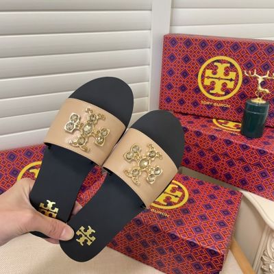 TB sandals and slippers flat heel beach shoes flat bottom slippers non-slip sandals all-match casual slippers women summer 35—42 size