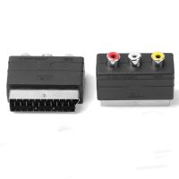 1PC For PS4 For WII DVD VCR Scart Male Plug to 3RCA Phono Female New High quality AV TV Audio Video Adapter Input Converter