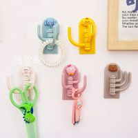 Creative Wall Hook Cute Animals Strong Adhesive Hanging Hook Wall Door Bathroom Key Hook Kawaii Wall Mounted Storage Rack Picture Hangers Hooks