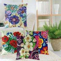 Flowers Series DIY Segment Embroidery Materials Package Creative Handcraft Crochet Supplies Latch Hook Cushion Kits Needlework