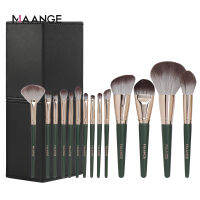 MAANGE 14Pcs Professional Soft Make UpชุดแปรงบรรจุในกลองFoundation &amp; ชุดแปรงอายแชโดว์ชุดแปรงTH