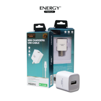 ** ชาร์จไว มีระบบ สมาทร์ชาร์จ ** Energy Premium   อแดปเตอร์ &amp; สายชาร์จ  สมาร์ทชาร์จ รุ่น HS28 Mini Adapter for IPPH , TypeC , Micro USB ชาร์จเร็ว 2.4A