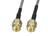 HVJ-1pcs Rg316 Sma Male Plug To Sma Male Plug Connector Rf Coaxial Jumper Pigtail Cable For Radio Antenna 4inch~5m