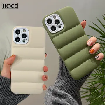 Fashion Brand Down Jacket Phone The Puffer Case For Iphone 13 12 11 Pro Max  X/xs Xr 7/8 Plus Soft Silicone Cover 404