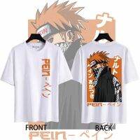 ฤดูร้อน เสื้อยืด Naruto อะนิเมะ เสื้อยืดคอตตอนไม่จำกัดเพศ ดีไซน์ Naruto Pain แขนสั้น chic