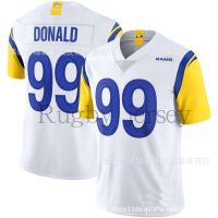 NFL Rugby JERSEY RAM 99 White RAMS Aaron donald JERSEY รุ่นของไขมัน