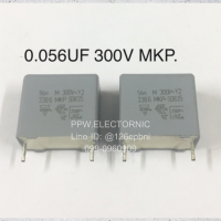 10ชิ้น 0.056UF 300V MKP. (56N=653NK=56NF)ขาห่าง15มิลลิเมตร โพลีเอสเตอร์ คาปาซิเตอร์ ตัวเก็บประจุ capacitor ของแท้คุณภาพเต็ม100% อะไหล่อิเล็กทรอนิกส์