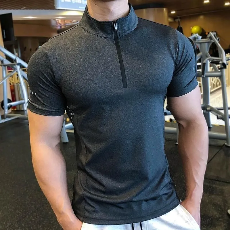 ∋✑✖ [Quick-Drying Sports POLO Shirt] Fitness Clothes Men's Short-Sleeved  Shirt Tights Stretch Breathable Quick-Drying t-Shirt Coach Workwear |  Lazada PH