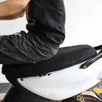 【cw】 Cushion Pad Useful Motorcycle Seat 3D Mesh Cushion Pad Durable Good Elasticity Seat Pad