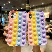 เคสโทรศัพท์สำหรับ VIVOY51 2020 VIVOY31 VIVOY51A VIVO V19 V7 Y75เคสมือถือลายสายรุ้งเคสซิลิโคนนิ่มยืดหยุ่นได้ปลอกซิลิโคนกดบรรเทาความเครียดของเล่น Pop Fidget ฝาหลัง Hp VIVO Y31