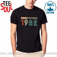 Retrochy 80s Apparel Vintage 1982 T-Shirt 38th Birthday Tee Tops Retro Made in 1982 T shirt men 1982 Birth Years Tee shirt XS-4XL-5XL-6XL