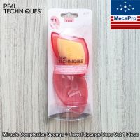 Real Techniques® Miracle Complexion Sponge + Travel Sponge Case Set 1 Piece #01711 เรียลเทคนิค ฟองน้ำไข่ มิราเคิล คอมเพล็กชั่น + กล่องฟองน้ำพกพา 1 ชิ้น