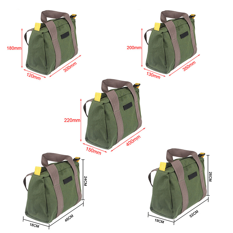 Perkakasan Mudah Alih Alat Beg Kanvas Penyimpanan Multi Fungsi Kalis Air Beg Alat Tugas Berat Kapasiti Galas Yang Tinggi