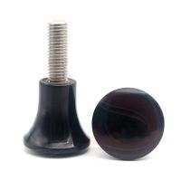 2pcs M12 mushroom type screws bolts round head bakelite adjustment knob handle screw bolt black color 16mm-80mm length Nails Screws  Fasteners