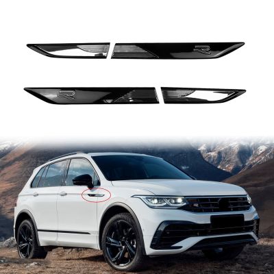 4 Pcs ABS Side Wing Fender Emblem Badge Stickers Cover Trim for Tiguan R-Line 2021-2022 Car Body Decoration Accessories Bumper Stickers Decals  Magnet