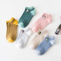 【Sock shop】6คู่ใหม่น่ารักฮาราจูกุสุภาพสตรีถุงเท้าผ้าฝ้ายฤดูร้อนถุงเท้าเรือลายสก๊อตผลไม้อะโวคาโดหลอดต่ำการ์ตูนผู้หญิงถุงเท้า