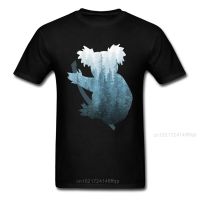 Novelty Design Misty Forest Koala Bear Cartoon T shirt For Men Summer Male Short Sleeve Black Tees Shirts XXXL|t-shirt for men|designer t-shirtt-shirt design - AliExpress