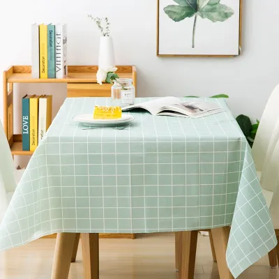 [COD] plaid tablecloth waterproof manufacturers wholesale ins style home fresh wash-free