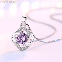 ✗✔✟ Female 925 Sterling Silver Flower Amethyst Pendants And Necklaces For Women Wedding Party Fashion Jewelry Free Shipping