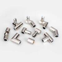 ✗▩✷ SS304 For 25mm Round Tube Stainless Steel Connecting Glass Hanging Clip 90 135 Degree Straight Corner Universal Flange Seat