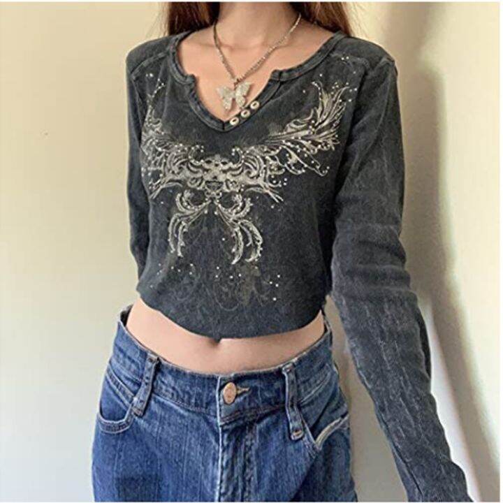 xingqing-rhinestone-t-shirt-2021-fairycore-grunge-sleeve-shirts-pullover-top