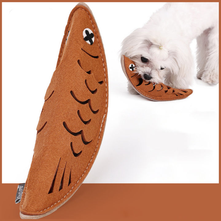 ms-รูปร่างปลาตลกรั่วของเล่นอาหารจิ๊กซอว์ป้องกันการกัดฟันทำความสะอาดฟันกรามของเล่นสำหรับสุนัขแมว