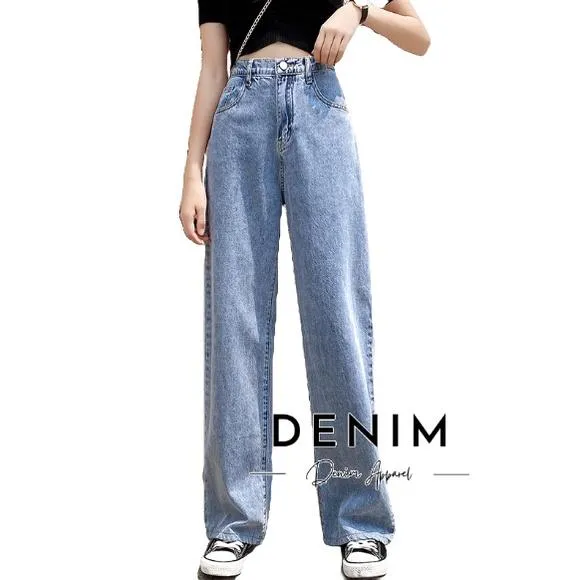 denim apparel WIDE LEG Pants BlackPink Mom Jeans HighWaist BoyFriend TikTok  Outfit Dancer for Women Women's jeans | Lazada PH