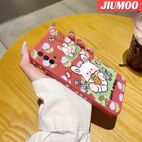 JIUMOO เคสสำหรับ Xiaomi MI Redmi 9T Redmi 9 Power เคสซิลิโคนนิ่มลายการ์ตูน Luck Bunny เคสมือถือเคสด้านข้างบางขอบสี่เหลี่ยมเคสกันกระแทก