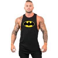 hot【DT】 Bat Man Gym Top Men Cotton Sleeveless T Shirt Workout Clothing Mens Sportswear Muscle Vests