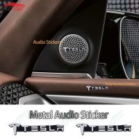 【Limited Time Offer】 Tesla Fashionable 3D Aluminum Metal Audio Sticker Car Decoration Accessories for All Models