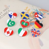 World Flag Series Pins Travel Souvenirs Love Flag broochs Bags Decorative Metal Badges Accessories Wholesale Gifts for Friends