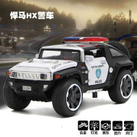 Nicce 1:32 Hummer HX รถตำรวจจำลองสูงแนวคิดรถรุ่นโลหะผสมดึงกลับเสียงและแสงเด็กของเล่นรถ E43