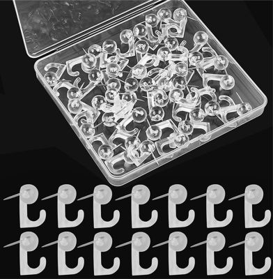50 Pieces Office Hanging School Supplies Wall Thumb Push Pin Heads Pin Plastic