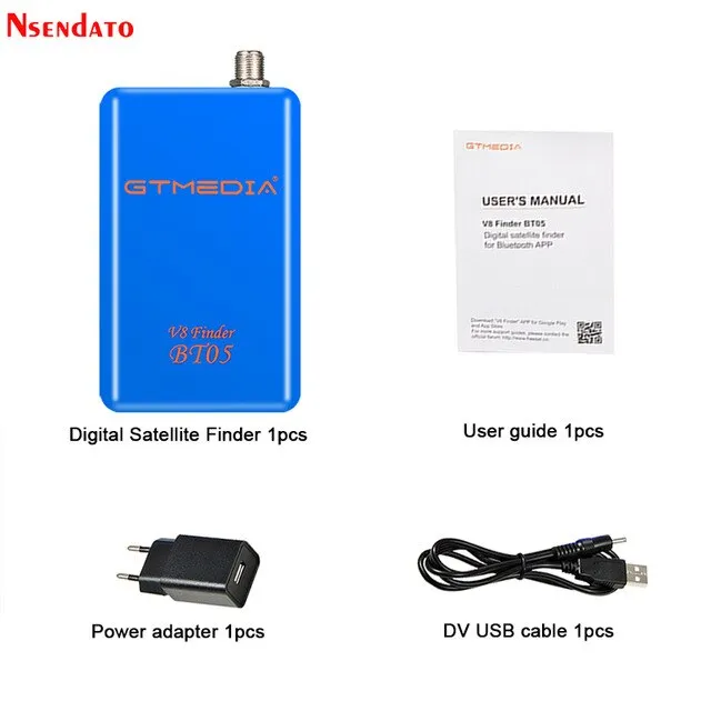 Satellite Finder Meter V8 Finder BT05 Satfinder DVB S2 Satellite Finder Multi Standard Decodifica Per Digital Bluetooth HD Satfinder per la regolazione Sat Dish