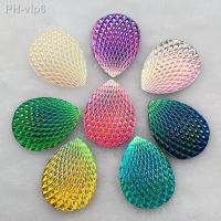 30x40mm Phoenix-tail shape AB Color Stick On rhinestone buttons Shiny Drop Resin rhinestone Crystals Stones Strass DIY 6pcs/lot