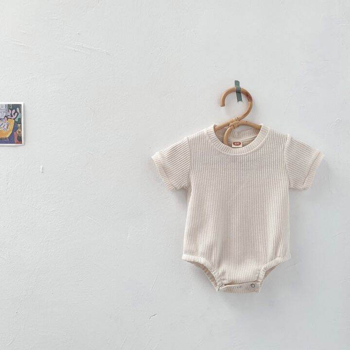 baby-romper-cotton-casual-style-simple-short-sleeve-baby-bodysuit-jumpsuit-baby-clothes