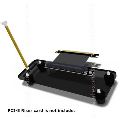 【Thriving】 Huilopker MALL DIY การ์ดยึด,PCIE ภายนอกในตัวขาติดตั้งยืนสำหรับ ATX กรณี Pci-e 1x 4x 16x Riser เคเบิ้ล R L รุ่น
