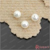 Wholesale Diameter 4mm 5mm 6mm 8mm 10mm 12mm Round White Imitation Pearl made of Shell Half Drilled Beads (JM5869)