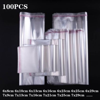 【CW】♨❁₪  pcs/transparent OPP self-adhesive bag for candy party gift packaging self-sealing glass plastic paper